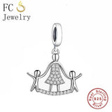 925 Sterling Silver Mother And Two Children Beads Pendant