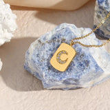 Crystal Moon Tarot Necklace 18K Plated Stainless Steel Tarnish Jewelry