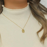 Crystal Moon Tarot Necklace 18K Plated Stainless Steel Tarnish Jewelry