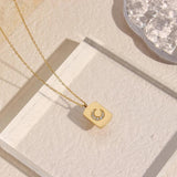 Crystal Moon Tarot Necklace 18K Plated Stainless Steel Tarnish Jewelry