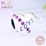925 Sterling Silver Love Letter Charms Bracelet