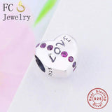 925 Sterling Silver Love Letter Charms Bracelet