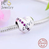925 Sterling Silver Love Letter Charms Bracelet