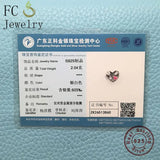 925 Sterling Silver Heart Zirconia Charms Bracelet Bead