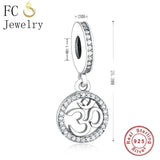 925 Sterling Silver Number 30 Zirconia Crystal Charm Bracelet Bangle
