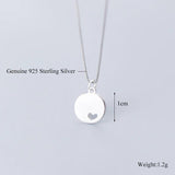925 Silver Hollow Heart Love Clavicle Chain Pendant Gift