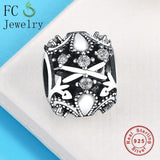 925 Silver Fleur Crystal Flower Beads for Berloque