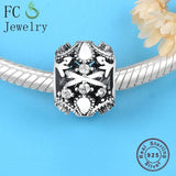 925 Silver Fleur Crystal Flower Beads for Berloque