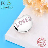 Love Heart Clip Stopper Bead 925 Sterling Silver Charm Bracelet