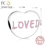Love Heart Clip Stopper Bead 925 Sterling Silver Charm Bracelet