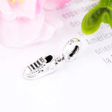 925 Sterling Silver Sport Shoe Pendant Bead for Gym Berloque