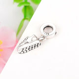 925 Sterling Silver Sport Shoe Pendant Bead for Gym Berloque