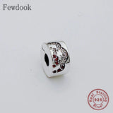 925 Silver Round Bead Mix Zirconia Stopper Charm Bracelet Making