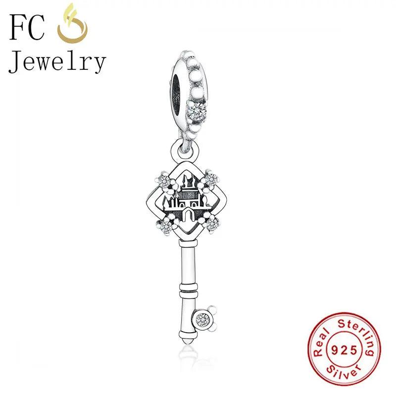 925 Silver Cattle & Mickey Charms Bracelet Beads Pendant