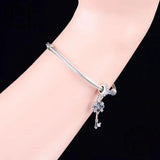 925 Silver Cattle & Mickey Charms Bracelet Beads Pendant