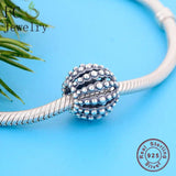 925 Silver Stripe Ball Shape Bead Berloque Bracelet