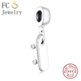 925 Silver Skate Board Beads Pendant Berloque DIY