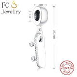 925 Silver Skate Board Beads Pendant Berloque DIY