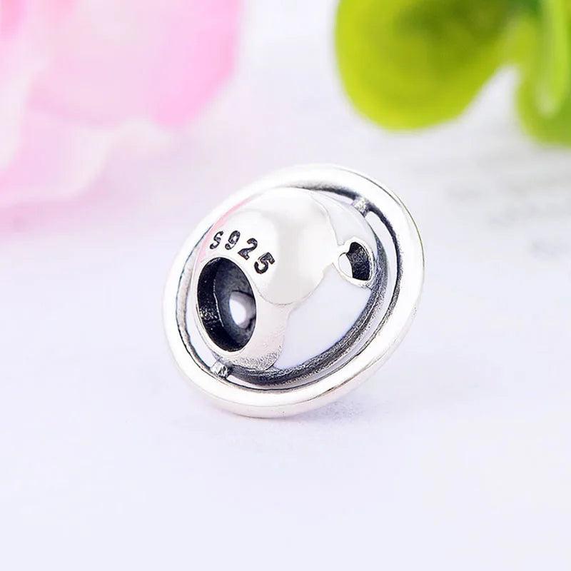 925 Silver Universe Space Planet Bead Pan Charm Bracelet
