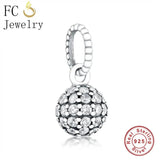 925 Silver Zirconia Ball Dangle Bracelet Charm