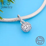 925 Silver Zirconia Ball Dangle Bracelet Charm