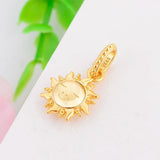925 Sterling Silver Sun Shine Smile Charm Bracelet Bead for Women
