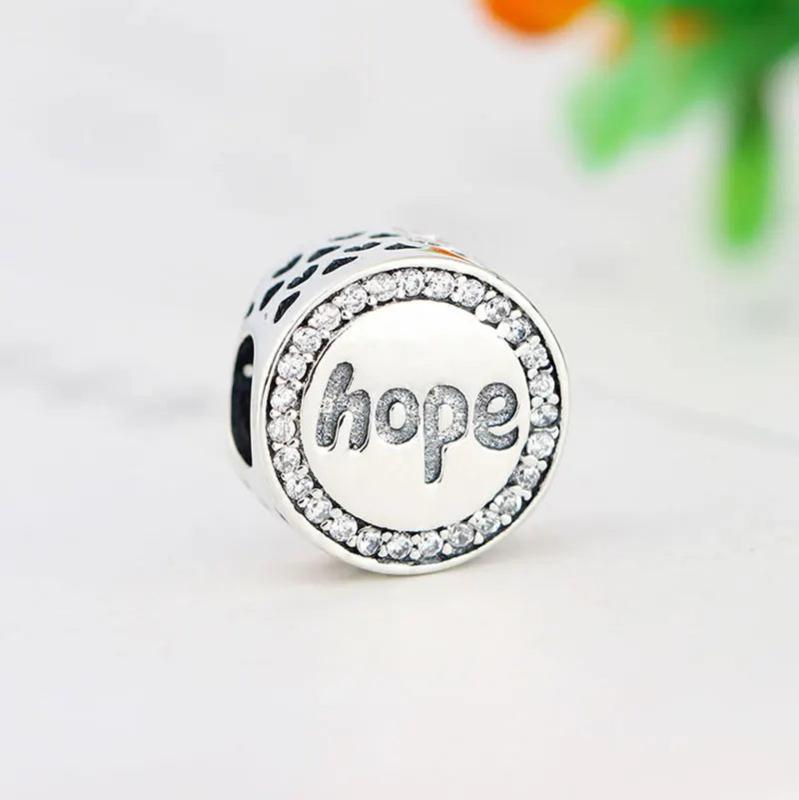 925 Sterling Silver Hope Letter Bead for Charm Bracelet