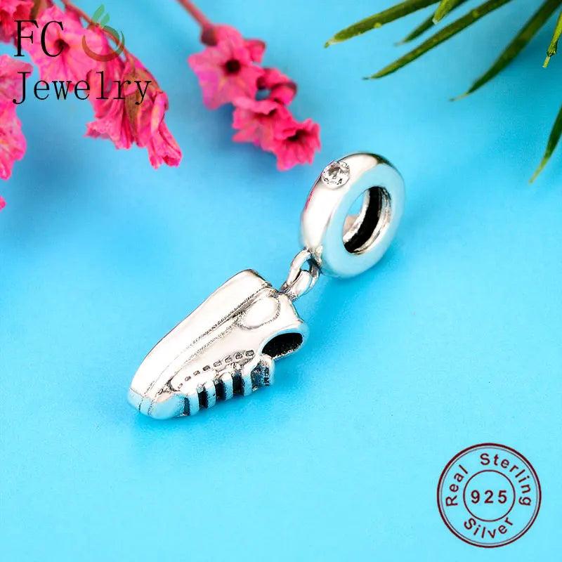 925 Silver Sports Shoe Bead for Bracelet