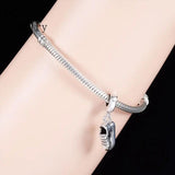 925 Silver Sports Shoe Bead for Bracelet