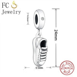 925 Silver Sports Shoe Bead for Bracelet