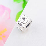 925 Silver Vintage Twist Link Chain Lock Stopper Bead for Pan Charm Bracelet