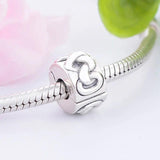 925 Silver Vintage Twist Link Chain Lock Stopper Bead for Pan Charm Bracelet