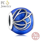 925 Sterling Silver Butterfly Wing Bead for Charm Bracelet