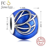 925 Sterling Silver Butterfly Wing Bead for Charm Bracelet