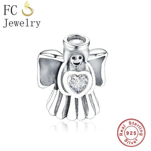 925 Silver Angel Wings Charm Bracelet DIY Berloque