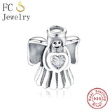 925 Silver Angel Wings Charm Bracelet DIY Berloque