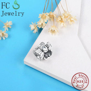 925 Silver Angel Wings Charm Bracelet DIY Berloque