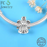 925 Silver Angel Wings Charm Bracelet DIY Berloque