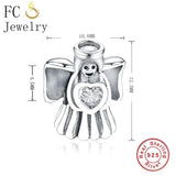 925 Silver Angel Wings Charm Bracelet DIY Berloque