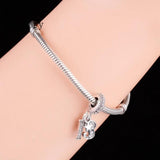 925 Sterling Silver 13th Year Charm Bracelet Gift Pendant Bead