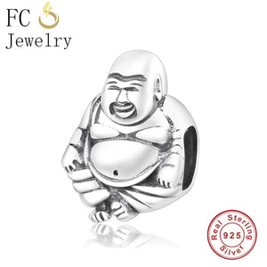 925 Sterling Silver Buddha Craft Beads for Bracelets Making Christmas Berloque