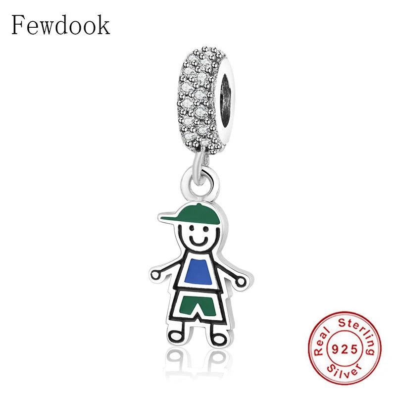 925 Silver Boy Girl Charm Bracelet Bead for Women
