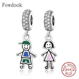 925 Silver Boy Girl Charm Bracelet Bead for Women