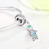 925 Silver Boy Girl Charm Bracelet Bead for Women