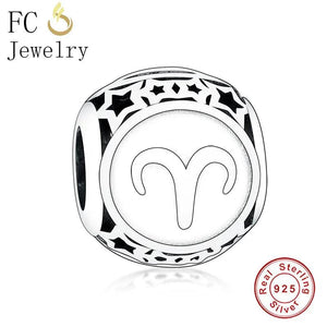 925 Silver Scorpio Zodiac Star Charms Bracelet Beads