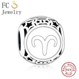 925 Silver Scorpio Zodiac Star Charms Bracelet Beads