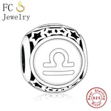 925 Silver Scorpio Zodiac Star Charms Bracelet Beads