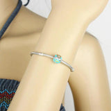 925 Silver Owl Charm Bracelet Zirconia Eye Bead Christmas Berloque