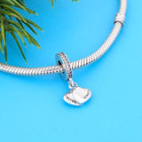 925 Silver Couple Heart Forever & Always Charm Bead