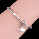 925 Silver Couple Heart Forever & Always Charm Bead